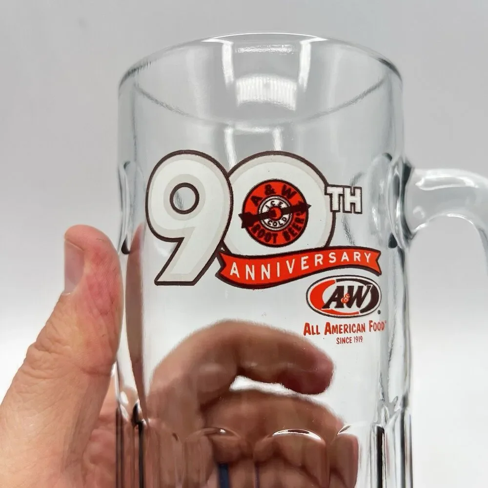 Vintage - A&W Root Beer 90th Anniversary Mug - 7” Tall  18 oz.